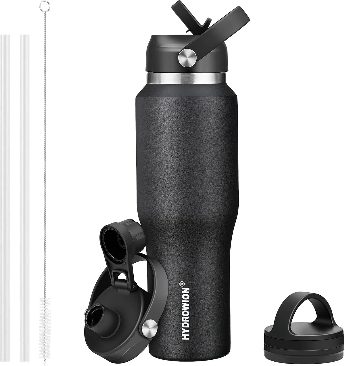 32 oz Insulated Water Bottle Stainless Steel Triple-Wall with Straw Lid Set - Colors B