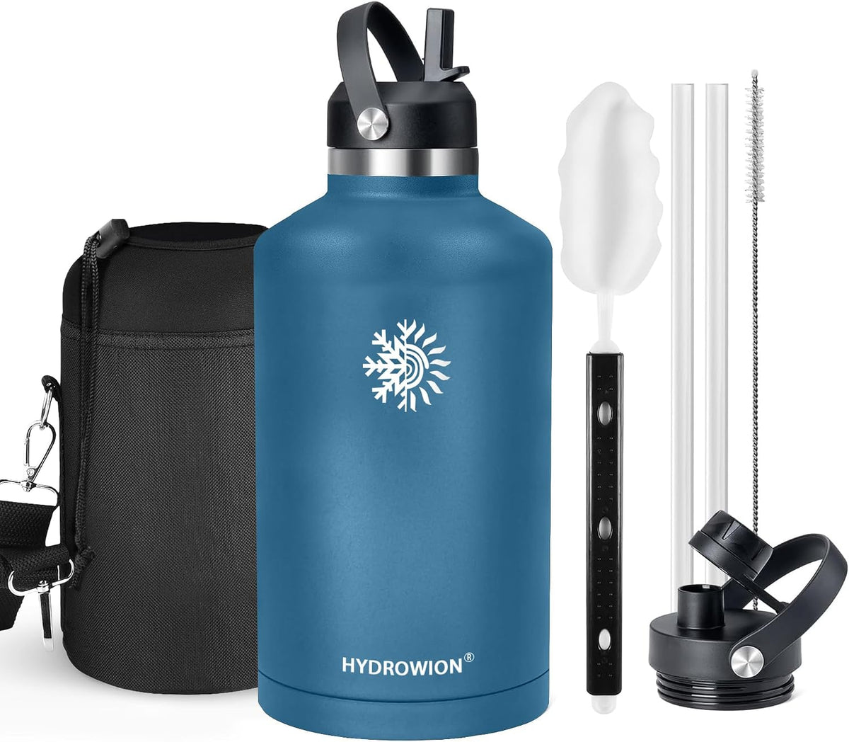 32 oz Insulated Water Bottle Stainless Steel Triple-Wall with Straw Lid Set - Colors B