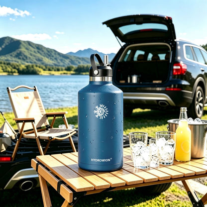 32 oz Insulated Water Bottle Stainless Steel Triple-Wall with Straw Lid Set - Colors B