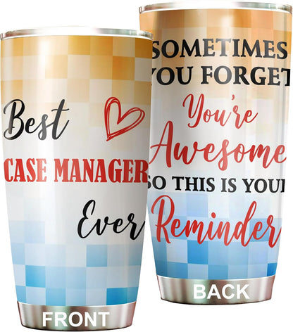 Best Caterer Ever Tumbler Stainless Steel 20oz, Office Gifts Women Men Work Friends Coworker, Driking Coffee Cup For Birthday Christmas - Colors C