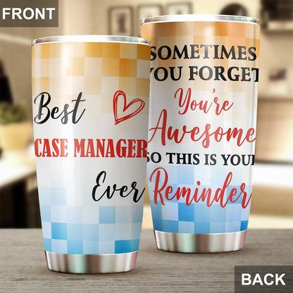 Best Caterer Ever Tumbler Stainless Steel 20oz, Office Gifts Women Men Work Friends Coworker, Driking Coffee Cup For Birthday Christmas - Colors C