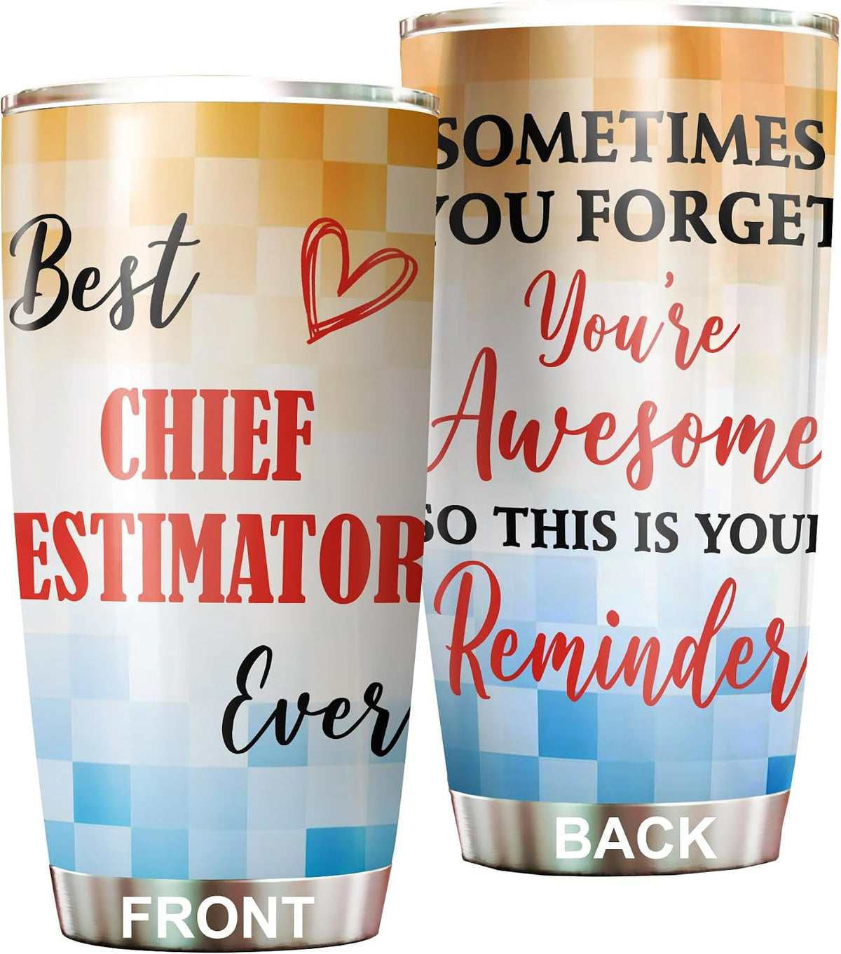 Best Caterer Ever Tumbler Stainless Steel 20oz, Office Gifts Women Men Work Friends Coworker, Driking Coffee Cup For Birthday Christmas - Colors C