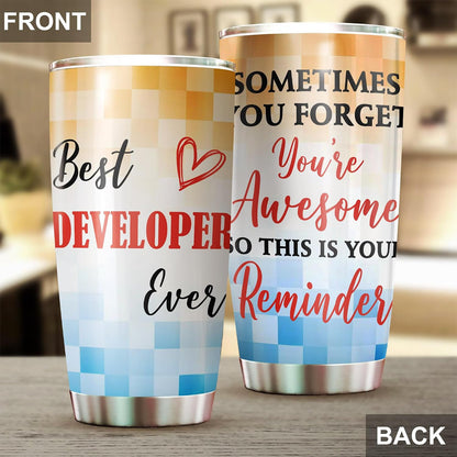 Best Caterer Ever Tumbler Stainless Steel 20oz, Office Gifts Women Men Work Friends Coworker, Driking Coffee Cup For Birthday Christmas - Colors C