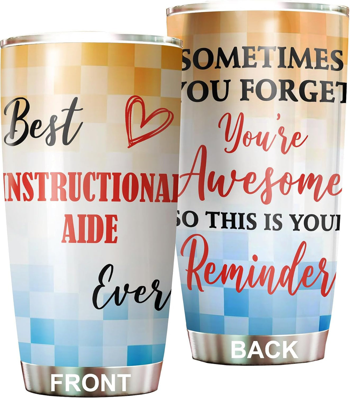 Best Caterer Ever Tumbler Stainless Steel 20oz, Office Gifts Women Men Work Friends Coworker, Driking Coffee Cup For Birthday Christmas - Colors C
