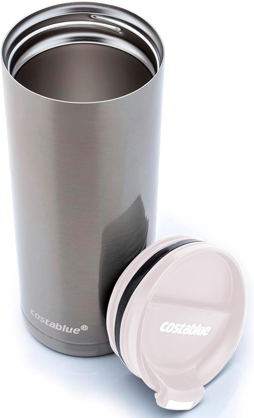 Travel Coffee Mug - 16 Oz. Stainless Steel Insulated Coffee Mug, Leak Proof Tumbler w/Dishwasher Safe Lid, Double Wall Travel Coffee Cup, Reusable Insulated Tumbler for Hot & Cold Beverages…
