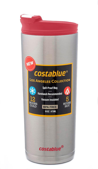 Travel Coffee Mug - 16 Oz. Stainless Steel Insulated Coffee Mug, Leak Proof Tumbler w/Dishwasher Safe Lid, Double Wall Travel Coffee Cup, Reusable Insulated Tumbler for Hot & Cold Beverages…