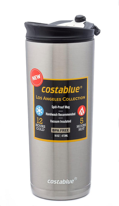 Travel Coffee Mug - 16 Oz. Stainless Steel Insulated Coffee Mug, Leak Proof Tumbler w/Dishwasher Safe Lid, Double Wall Travel Coffee Cup, Reusable Insulated Tumbler for Hot & Cold Beverages…