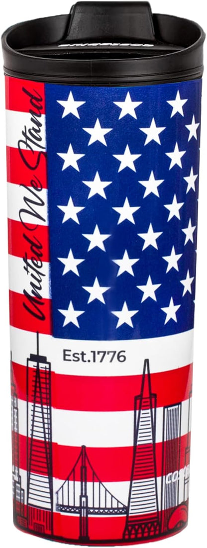 Travel Coffee Mug - 16 Oz. Stainless Steel Insulated Coffee Mug, Leak Proof Tumbler w/Dishwasher Safe Lid, Double Wall Travel Coffee Cup, Reusable Insulated Tumbler for Hot & Cold Beverages…