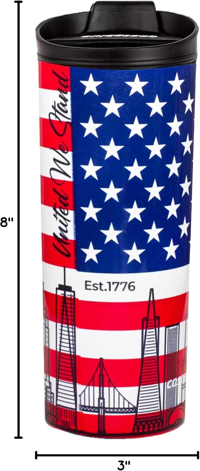 Travel Coffee Mug - 16 Oz. Stainless Steel Insulated Coffee Mug, Leak Proof Tumbler w/Dishwasher Safe Lid, Double Wall Travel Coffee Cup, Reusable Insulated Tumbler for Hot & Cold Beverages…