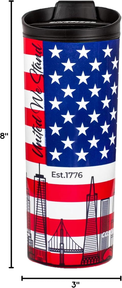 Travel Coffee Mug - 16 Oz. Stainless Steel Insulated Coffee Mug, Leak Proof Tumbler w/Dishwasher Safe Lid, Double Wall Travel Coffee Cup, Reusable Insulated Tumbler for Hot & Cold Beverages…