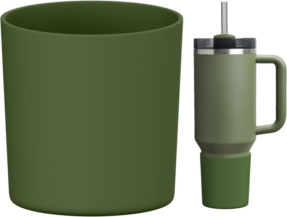 Higher Silicone Boot Compatible with Stanley Quencher H2.0 20/30/40oz | Tumbler Cups Anti-Slip & Anti-Scratch Soft Water Bottle Bottom Sleeve Cover Protector for IceFlow Flip 20/30oz, BPA Free - Colors B
