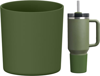 Higher Silicone Boot Compatible with Stanley Quencher H2.0 20/30/40oz | Tumbler Cups Anti-Slip & Anti-Scratch Soft Water Bottle Bottom Sleeve Cover Protector for IceFlow Flip 20/30oz, BPA Free - Colors B