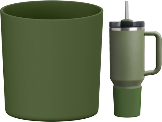 Higher Silicone Boot Compatible with Stanley Quencher H2.0 20/30/40oz | Tumbler Cups Anti-Slip & Anti-Scratch Soft Water Bottle Bottom Sleeve Cover Protector for IceFlow Flip 20/30oz, BPA Free - Colors B