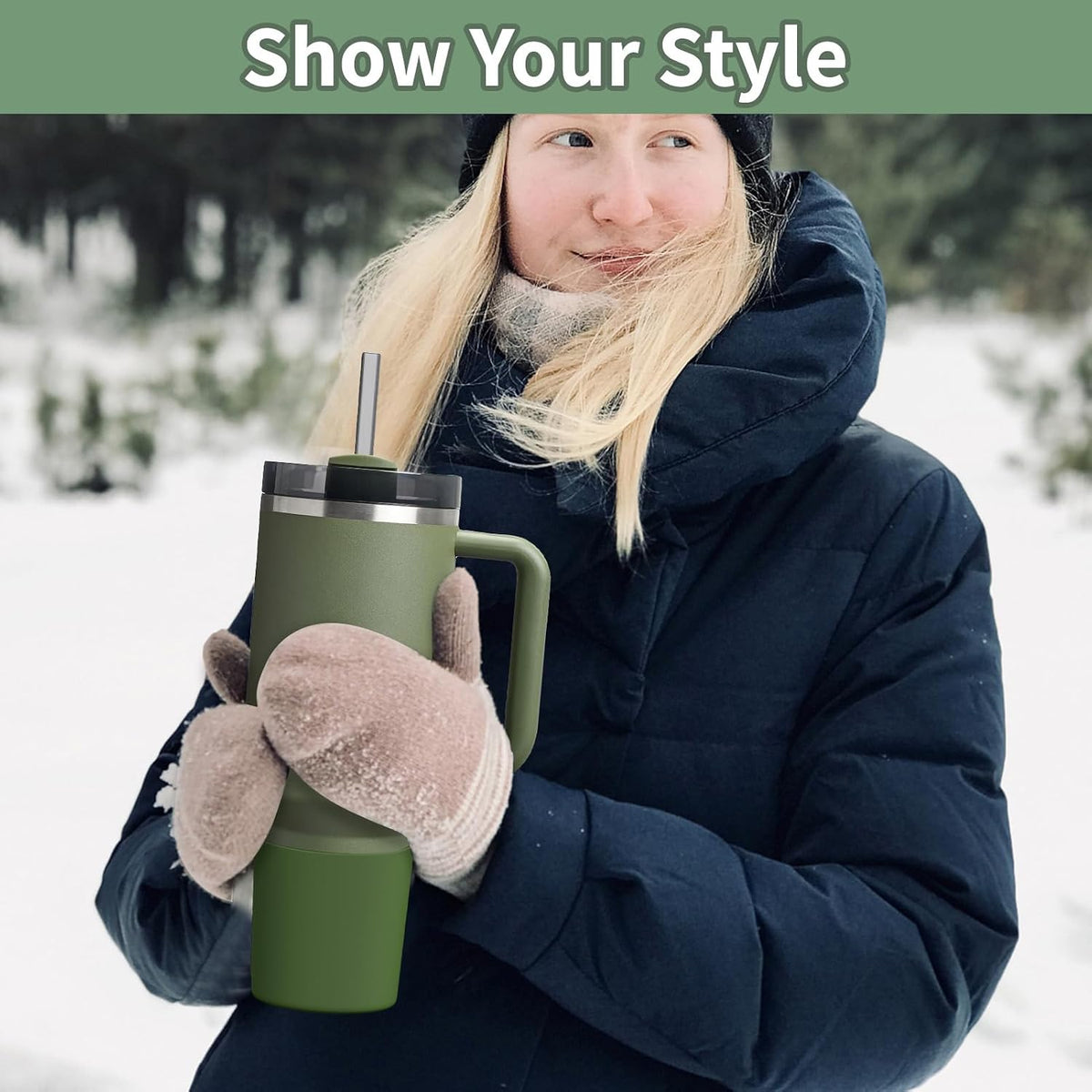 Higher Silicone Boot Compatible with Stanley Quencher H2.0 20/30/40oz | Tumbler Cups Anti-Slip & Anti-Scratch Soft Water Bottle Bottom Sleeve Cover Protector for IceFlow Flip 20/30oz, BPA Free - Colors B