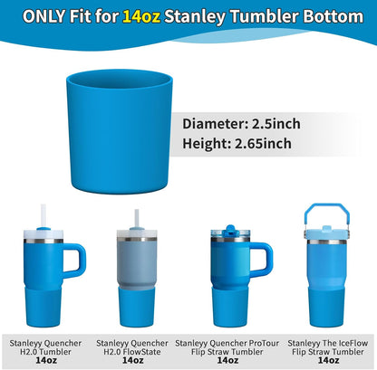 Higher Silicone Boot Compatible with Stanley Quencher H2.0 20/30/40oz | Tumbler Cups Anti-Slip & Anti-Scratch Soft Water Bottle Bottom Sleeve Cover Protector for IceFlow Flip 20/30oz, BPA Free - Colors B