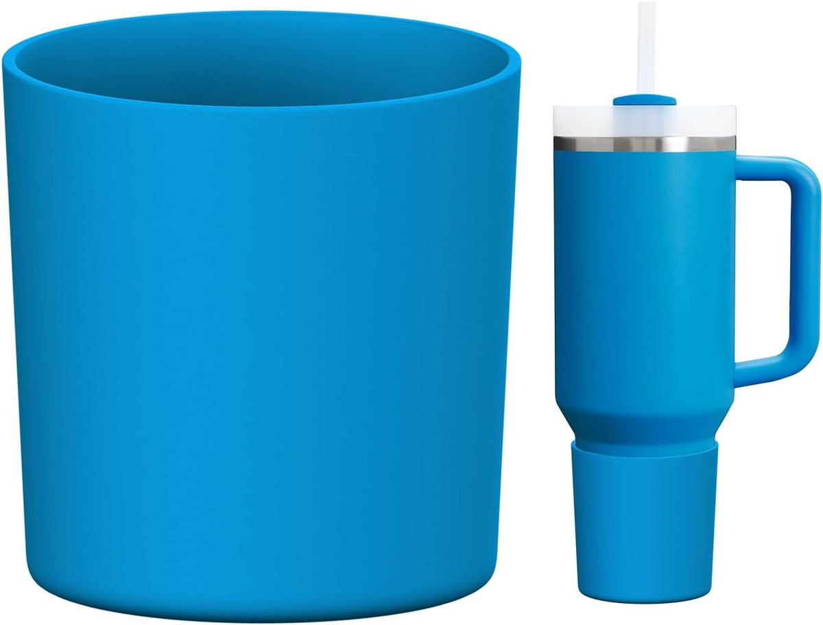 Higher Silicone Boot Compatible with Stanley Quencher H2.0 20/30/40oz | Tumbler Cups Anti-Slip & Anti-Scratch Soft Water Bottle Bottom Sleeve Cover Protector for IceFlow Flip 20/30oz, BPA Free - Colors B