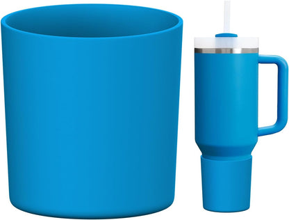Higher Silicone Boot Compatible with Stanley Quencher H2.0 20/30/40oz | Tumbler Cups Anti-Slip & Anti-Scratch Soft Water Bottle Bottom Sleeve Cover Protector for IceFlow Flip 20/30oz, BPA Free - Colors B