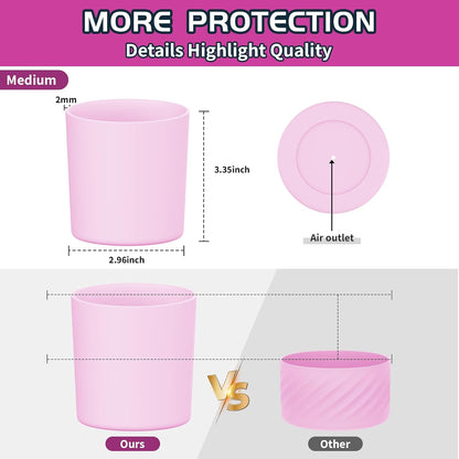 Higher Silicone Boot Compatible with Stanley Quencher H2.0 20/30/40oz | Tumbler Cups Anti-Slip & Anti-Scratch Soft Water Bottle Bottom Sleeve Cover Protector for IceFlow Flip 20/30oz, BPA Free - Colors B