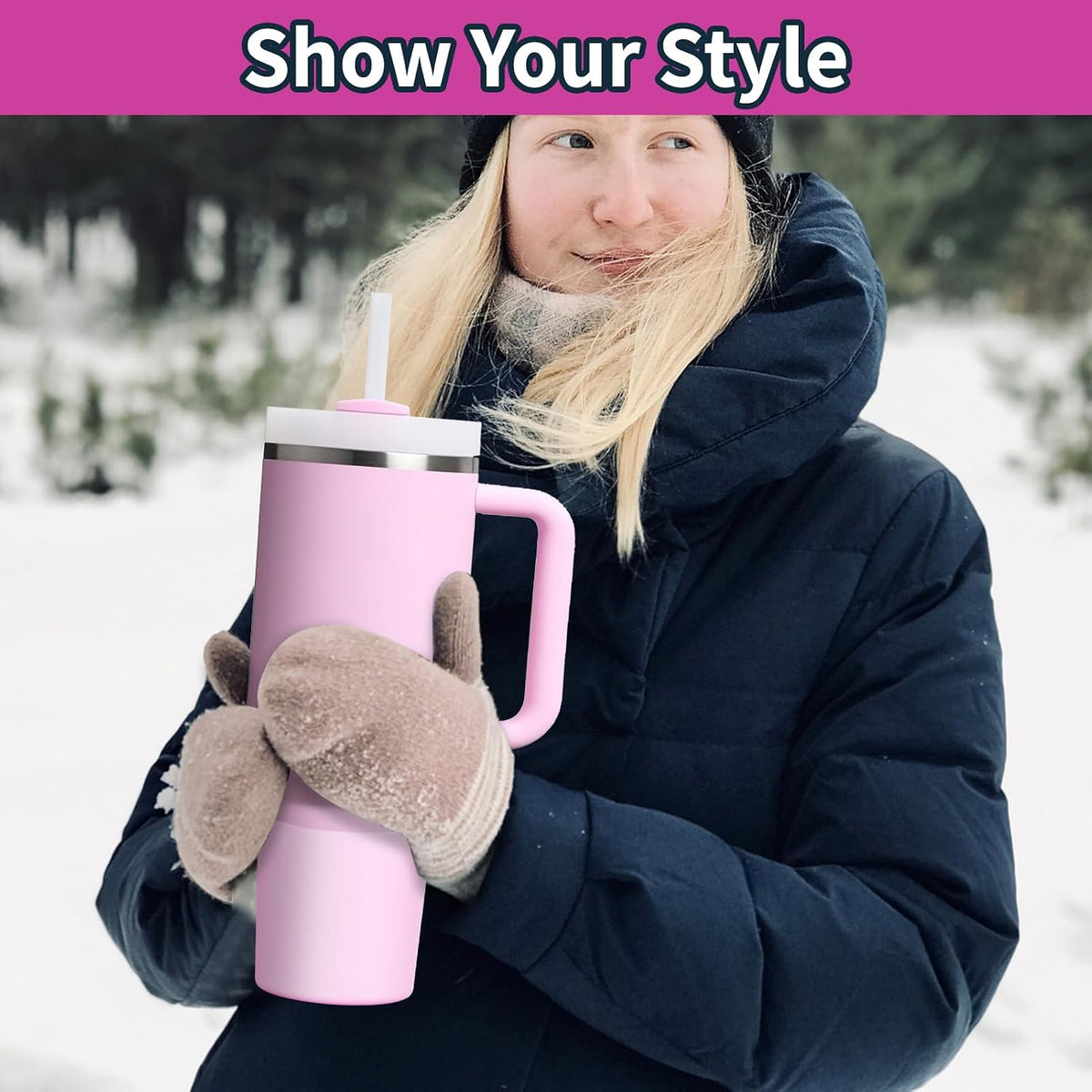 Higher Silicone Boot Compatible with Stanley Quencher H2.0 20/30/40oz | Tumbler Cups Anti-Slip & Anti-Scratch Soft Water Bottle Bottom Sleeve Cover Protector for IceFlow Flip 20/30oz, BPA Free - Colors B