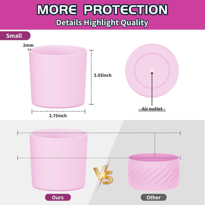 Higher Silicone Boot Compatible with Stanley Quencher H2.0 20/30/40oz | Tumbler Cups Anti-Slip & Anti-Scratch Soft Water Bottle Bottom Sleeve Cover Protector for IceFlow Flip 20/30oz, BPA Free - Colors B