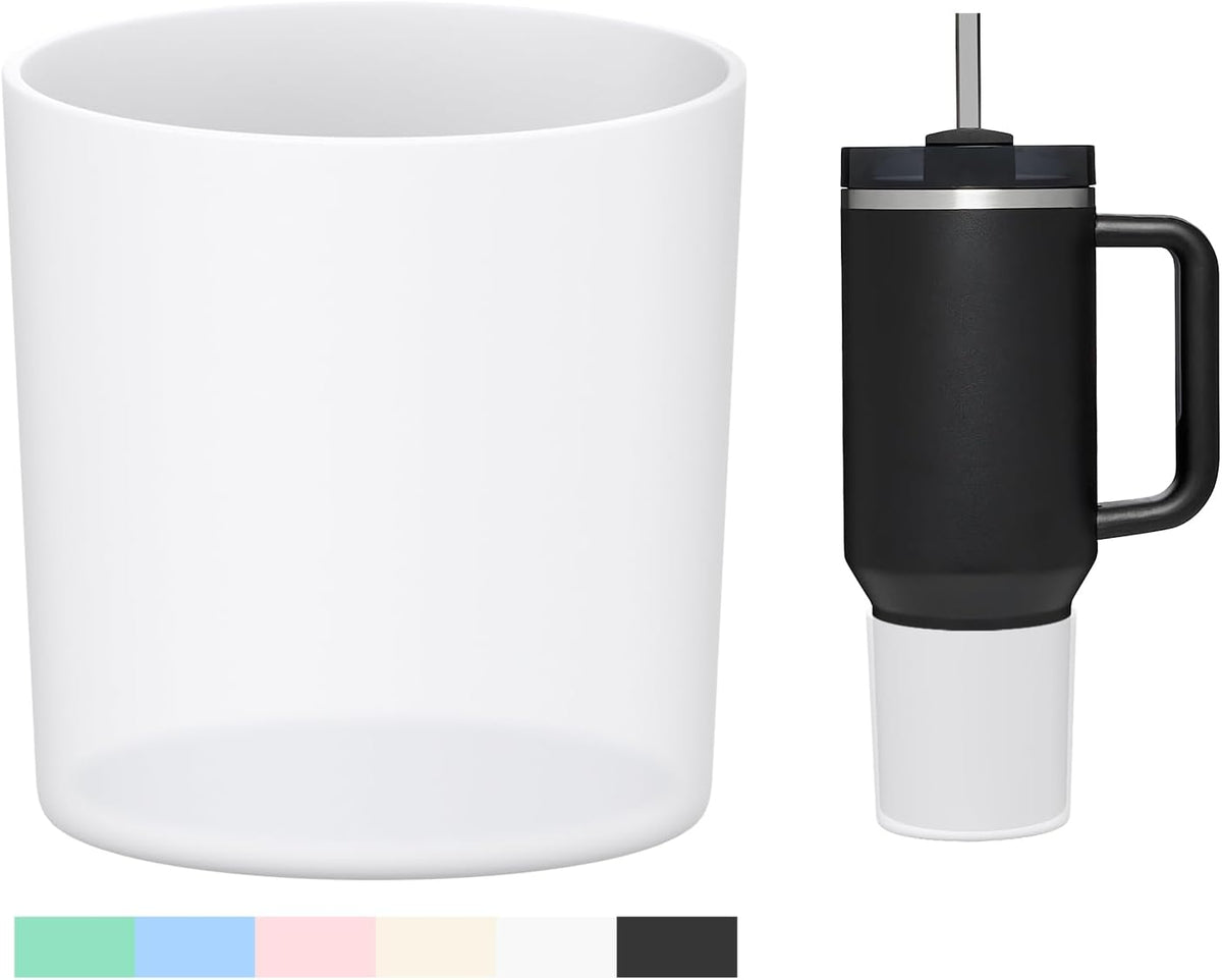 Higher Silicone Boot Compatible with Stanley Quencher H2.0 20/30/40oz | Tumbler Cups Anti-Slip & Anti-Scratch Soft Water Bottle Bottom Sleeve Cover Protector for IceFlow Flip 20/30oz, BPA Free - Colors B