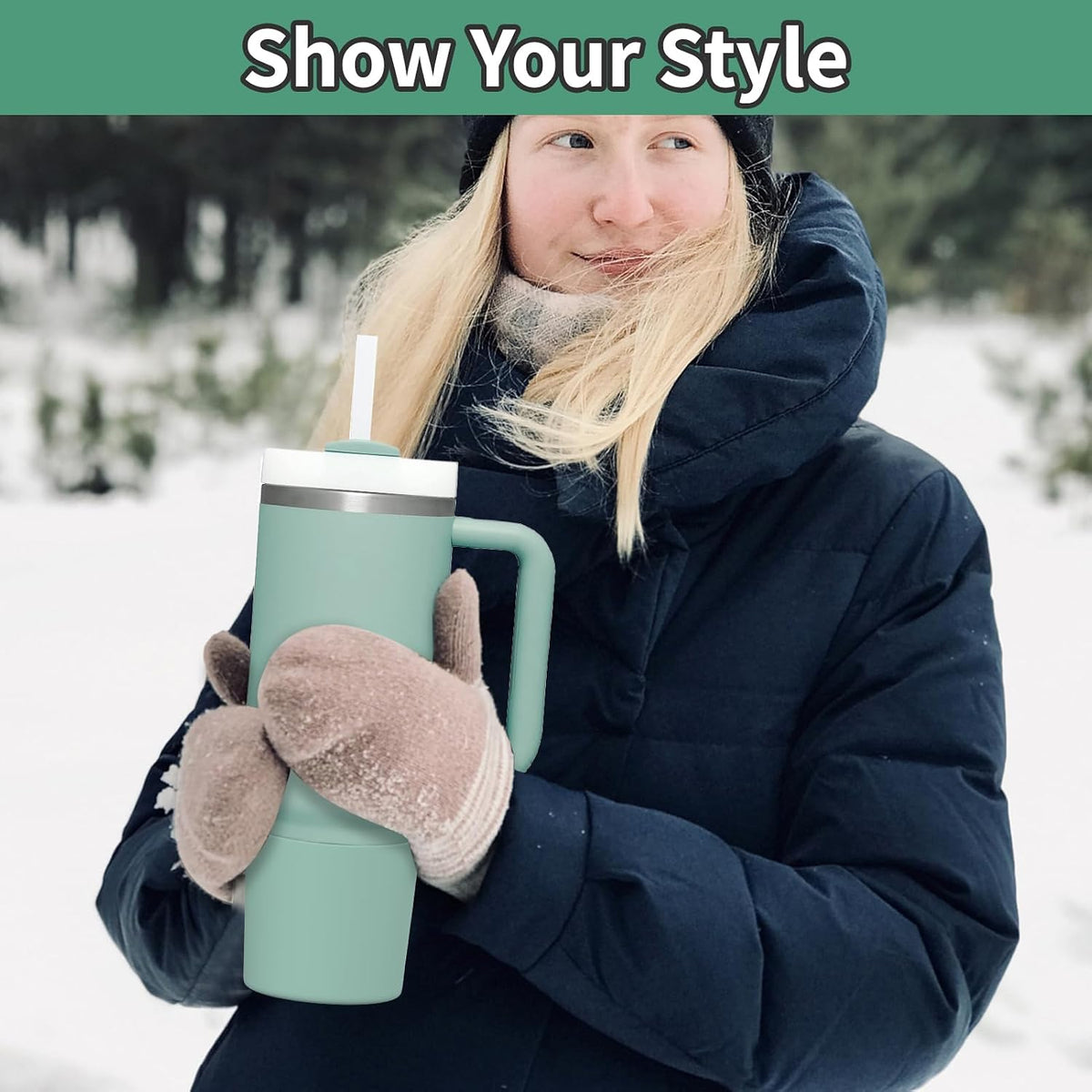 Higher Silicone Boot Compatible with Stanley Quencher H2.0 20/30/40oz | Tumbler Cups Anti-Slip & Anti-Scratch Soft Water Bottle Bottom Sleeve Cover Protector for IceFlow Flip 20/30oz, BPA Free - Colors B