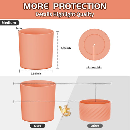 Higher Silicone Boot Compatible with Stanley Quencher H2.0 20/30/40oz | Tumbler Cups Anti-Slip & Anti-Scratch Soft Water Bottle Bottom Sleeve Cover Protector for IceFlow Flip 20/30oz, BPA Free - Colors B