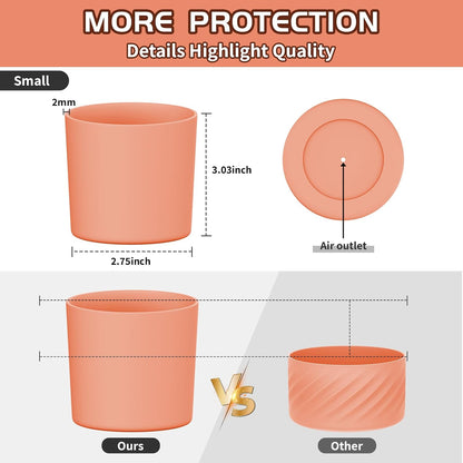 Higher Silicone Boot Compatible with Stanley Quencher H2.0 20/30/40oz | Tumbler Cups Anti-Slip & Anti-Scratch Soft Water Bottle Bottom Sleeve Cover Protector for IceFlow Flip 20/30oz, BPA Free - Colors B
