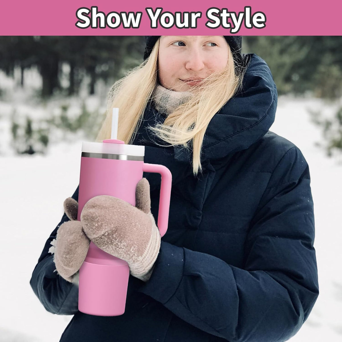 Higher Silicone Boot Compatible with Stanley Quencher H2.0 20/30/40oz | Tumbler Cups Anti-Slip & Anti-Scratch Soft Water Bottle Bottom Sleeve Cover Protector for IceFlow Flip 20/30oz, BPA Free - Colors B