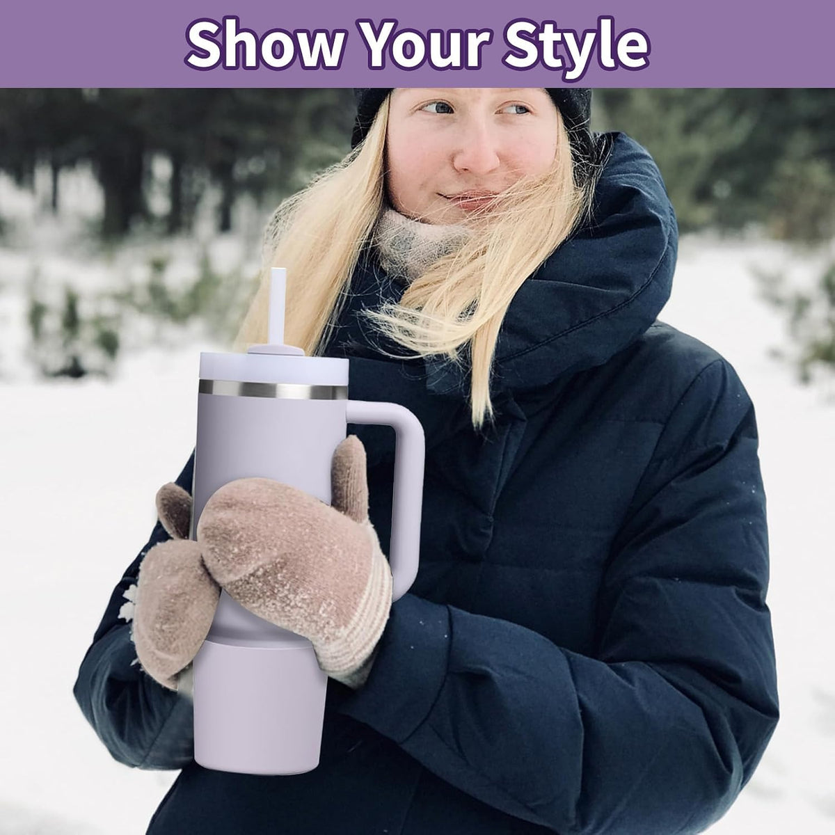 Higher Silicone Boot Compatible with Stanley Quencher H2.0 20/30/40oz | Tumbler Cups Anti-Slip & Anti-Scratch Soft Water Bottle Bottom Sleeve Cover Protector for IceFlow Flip 20/30oz, BPA Free - Colors B