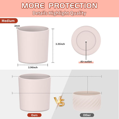 Higher Silicone Boot Compatible with Stanley Quencher H2.0 20/30/40oz | Tumbler Cups Anti-Slip & Anti-Scratch Soft Water Bottle Bottom Sleeve Cover Protector for IceFlow Flip 20/30oz, BPA Free - Colors B