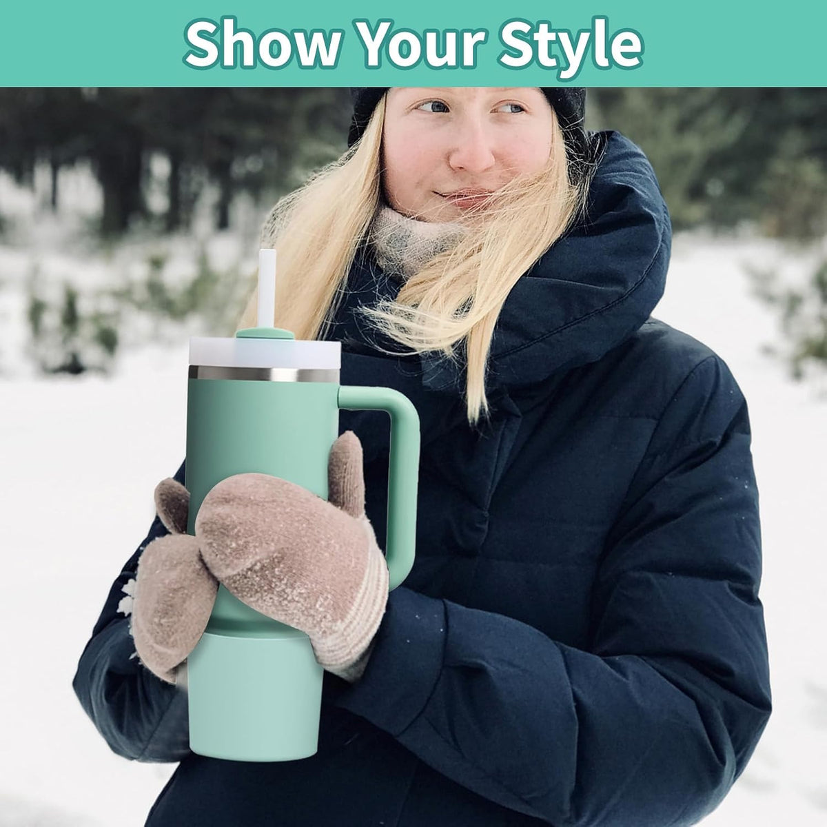 Higher Silicone Boot Compatible with Stanley Quencher H2.0 20/30/40oz | Tumbler Cups Anti-Slip & Anti-Scratch Soft Water Bottle Bottom Sleeve Cover Protector for IceFlow Flip 20/30oz, BPA Free - Colors B