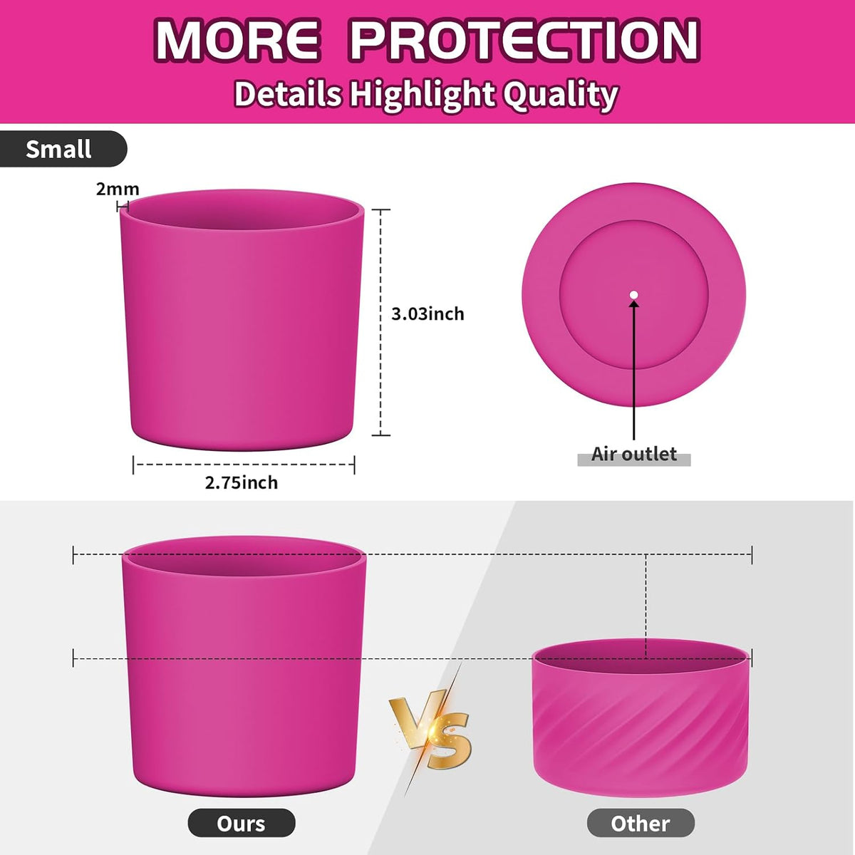 Higher Silicone Boot Compatible with Stanley Quencher H2.0 20/30/40oz | Tumbler Cups Anti-Slip & Anti-Scratch Soft Water Bottle Bottom Sleeve Cover Protector for IceFlow Flip 20/30oz, BPA Free - Colors B