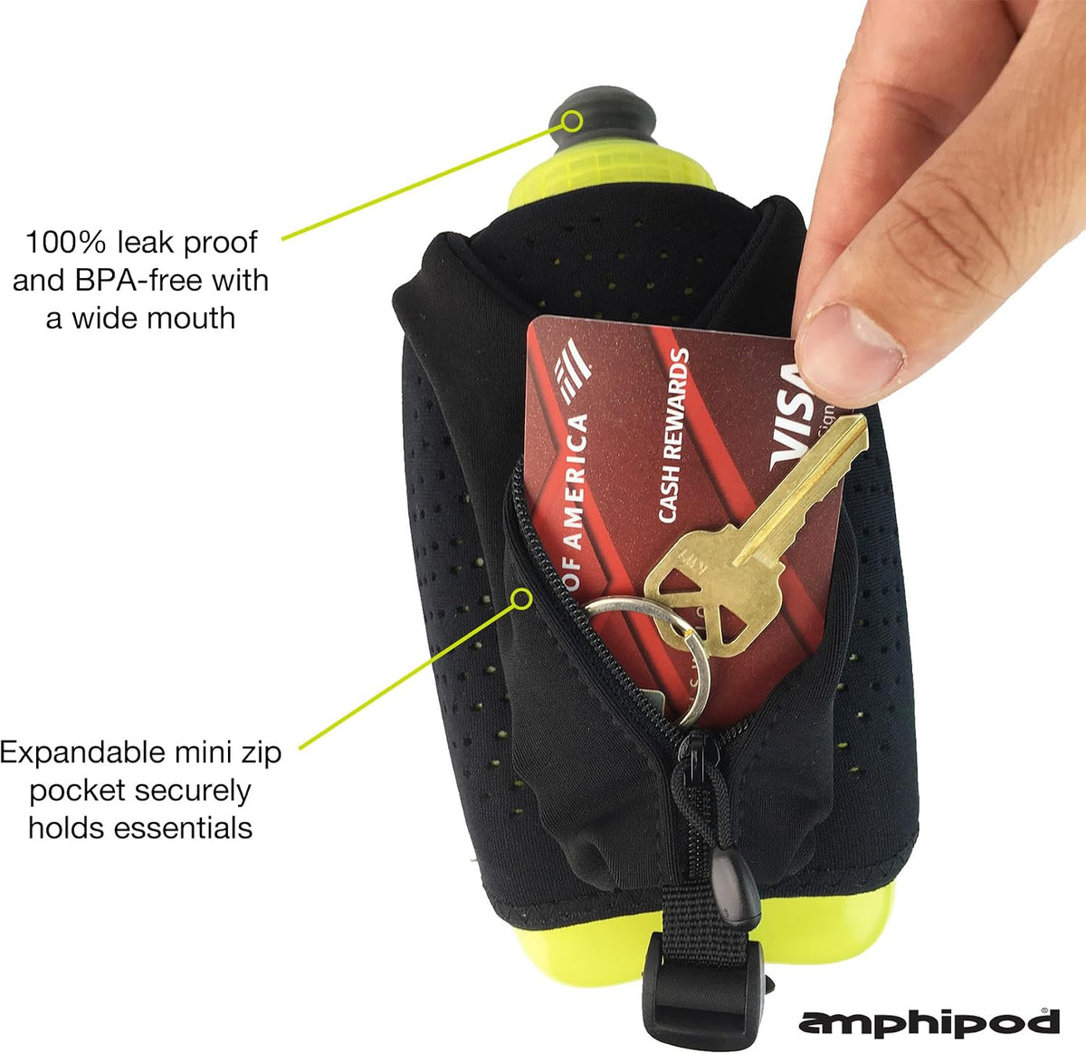 Amphipod Hydraform Ergo-Lite Handheld Water Bottle, Insulated - 10.5 oz