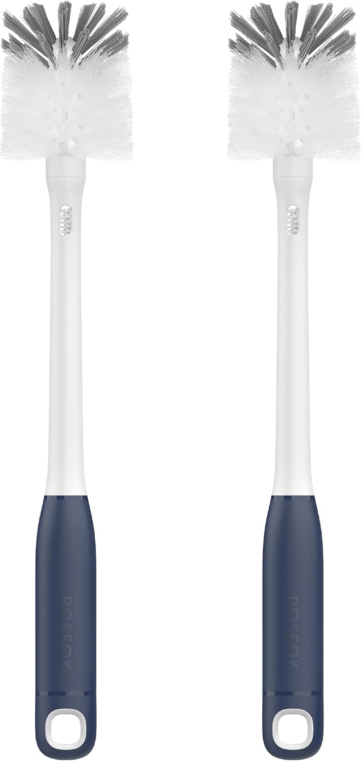 Bottle Brush with Straw Cleaner Brush, 2 in 1, Nylon Bristles