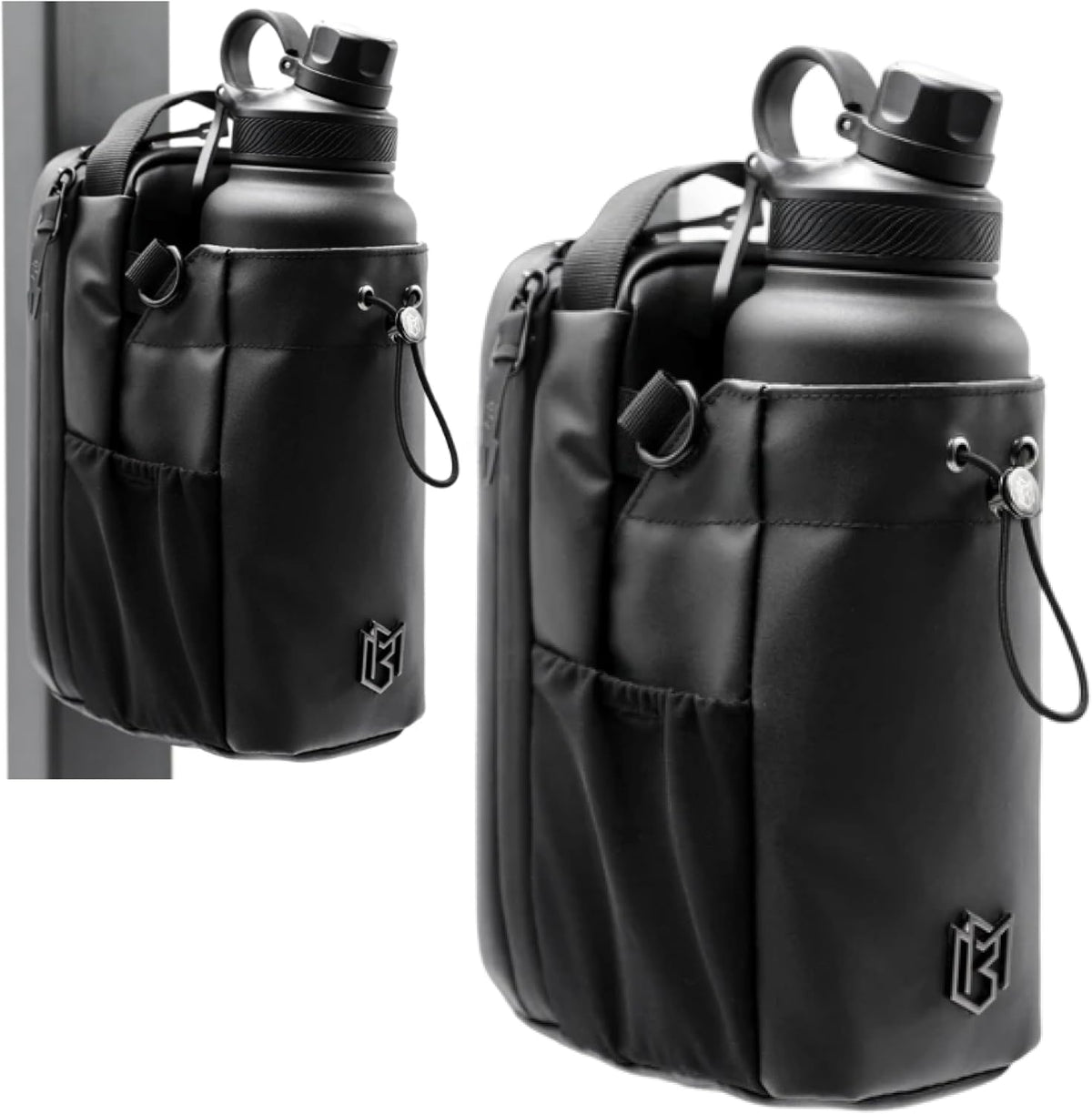 Magnetic Bottle Bag Sling Bag for Men and Women | Gym Bag for Gym, Travel, Work, and Sports | Keep Your Items off the Dirty Gym Floor With Magnetic Attachment (Black)