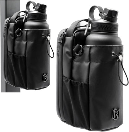 Magnetic Bottle Bag Sling Bag for Men and Women | Gym Bag for Gym, Travel, Work, and Sports | Keep Your Items off the Dirty Gym Floor With Magnetic Attachment (Black)