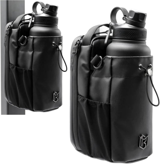 Magnetic Bottle Bag Sling Bag for Men and Women | Gym Bag for Gym, Travel, Work, and Sports | Keep Your Items off the Dirty Gym Floor With Magnetic Attachment (Black)