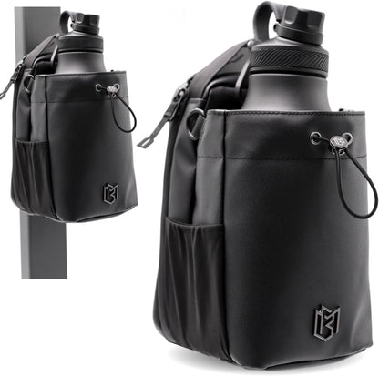 Magnetic Bottle Bag Sling Bag for Men and Women | Gym Bag for Gym, Travel, Work, and Sports | Keep Your Items off the Dirty Gym Floor With Magnetic Attachment (Black)