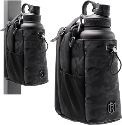 Magnetic Bottle Bag Sling Bag for Men and Women | Gym Bag for Gym, Travel, Work, and Sports | Keep Your Items off the Dirty Gym Floor With Magnetic Attachment (Black)