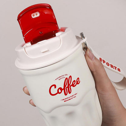 Stainless Steel Coffee Mug, Insulated Coffee Mug with Handle, Insulated -Tumbler with Lid & Handle, Leakproof, Keep Hot/Ice, Tea & Beers, for Home, Offices & Outdoor Use