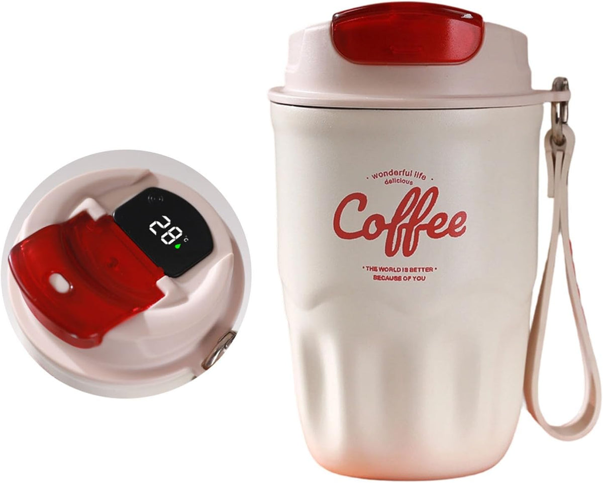Stainless Steel Coffee Mug, Insulated Coffee Mug with Handle, Insulated -Tumbler with Lid & Handle, Leakproof, Keep Hot/Ice, Tea & Beers, for Home, Offices & Outdoor Use