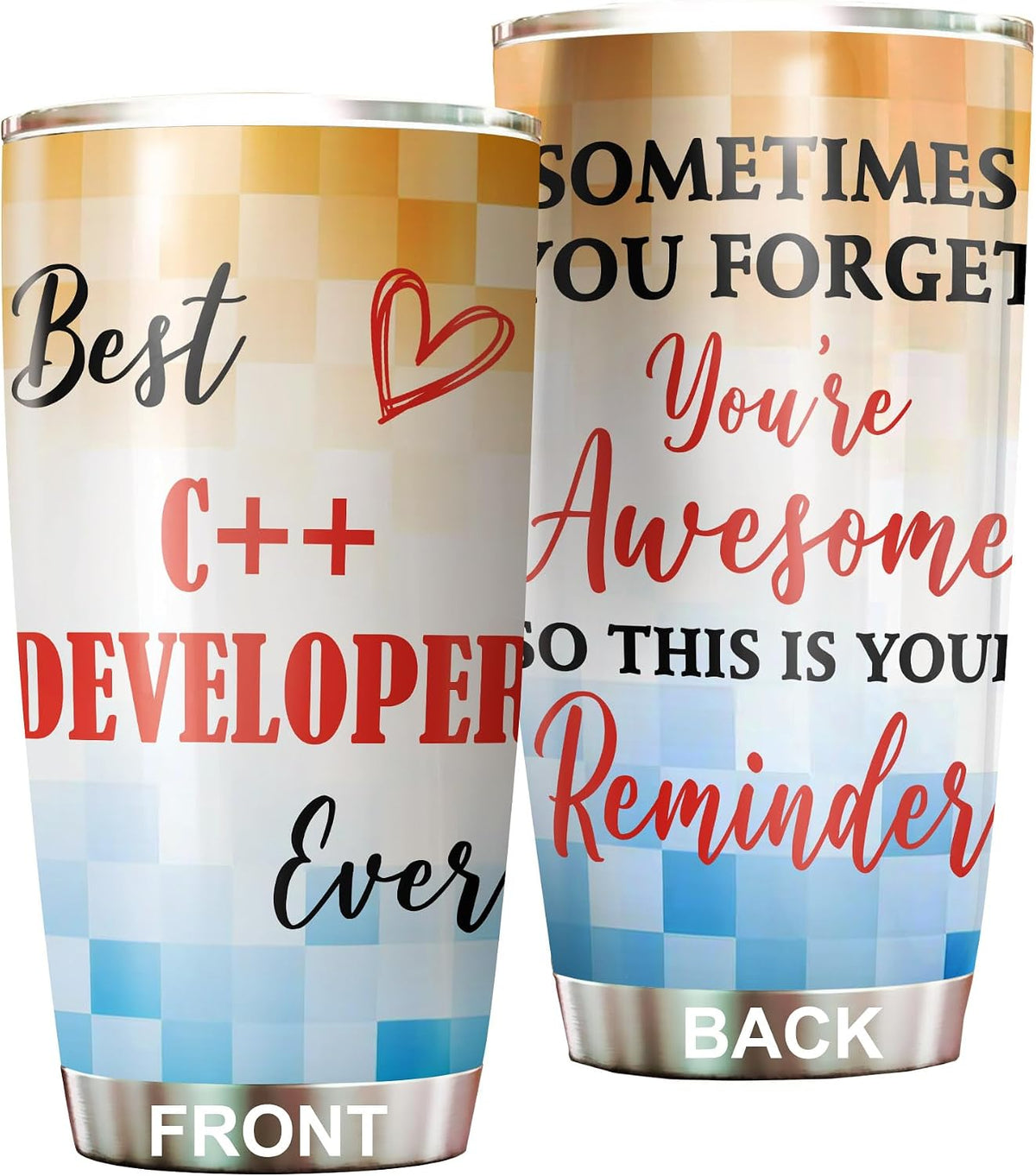 Best Caterer Ever Tumbler Stainless Steel 20oz, Office Gifts Women Men Work Friends Coworker, Driking Coffee Cup For Birthday Christmas - Colors I