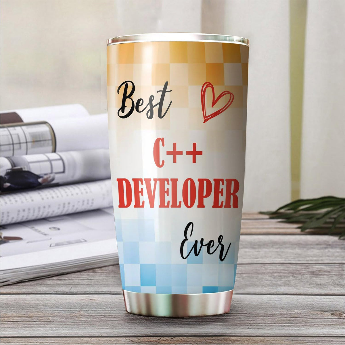 Best Caterer Ever Tumbler Stainless Steel 20oz, Office Gifts Women Men Work Friends Coworker, Driking Coffee Cup For Birthday Christmas - Colors I