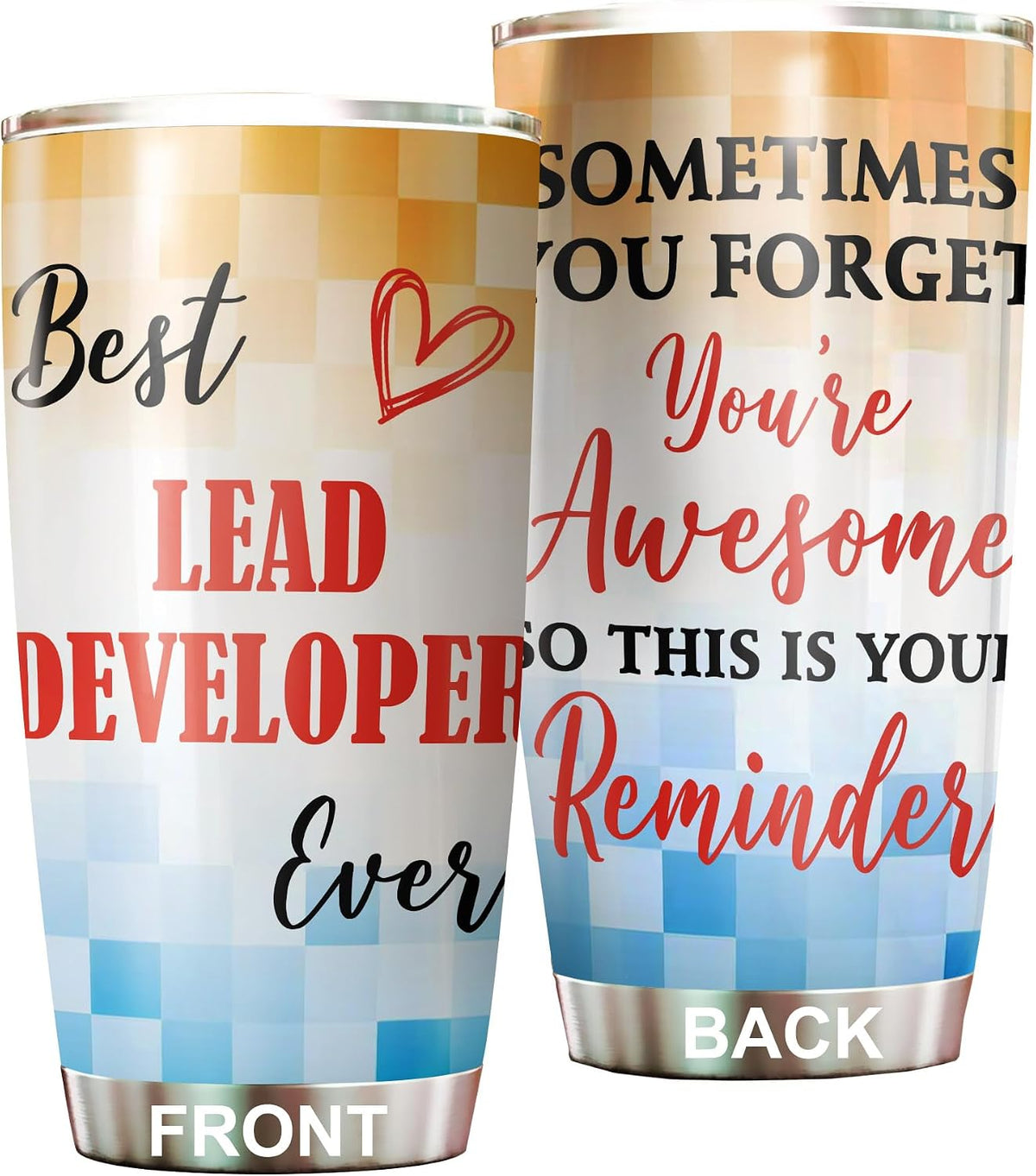 Best Caterer Ever Tumbler Stainless Steel 20oz, Office Gifts Women Men Work Friends Coworker, Driking Coffee Cup For Birthday Christmas - Colors I