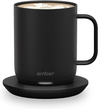 Temperature Control Smart Mug 2, 14 Oz, App-Controlled Heated Coffee Mug with 80 Min Battery Life and Improved Design, White