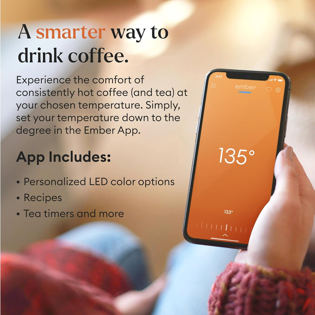 Temperature Control Smart Mug 2, 14 Oz, App-Controlled Heated Coffee Mug with 80 Min Battery Life and Improved Design, White