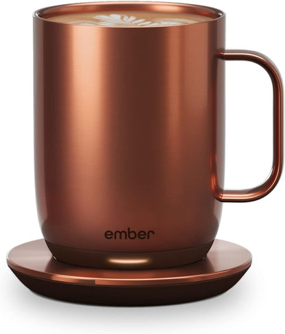 Temperature Control Smart Mug 2, 14 Oz, App-Controlled Heated Coffee Mug with 80 Min Battery Life and Improved Design, White