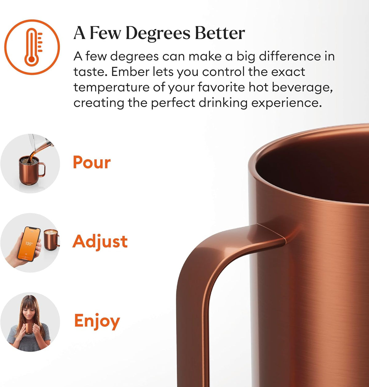 Temperature Control Smart Mug 2, 14 Oz, App-Controlled Heated Coffee Mug with 80 Min Battery Life and Improved Design, White