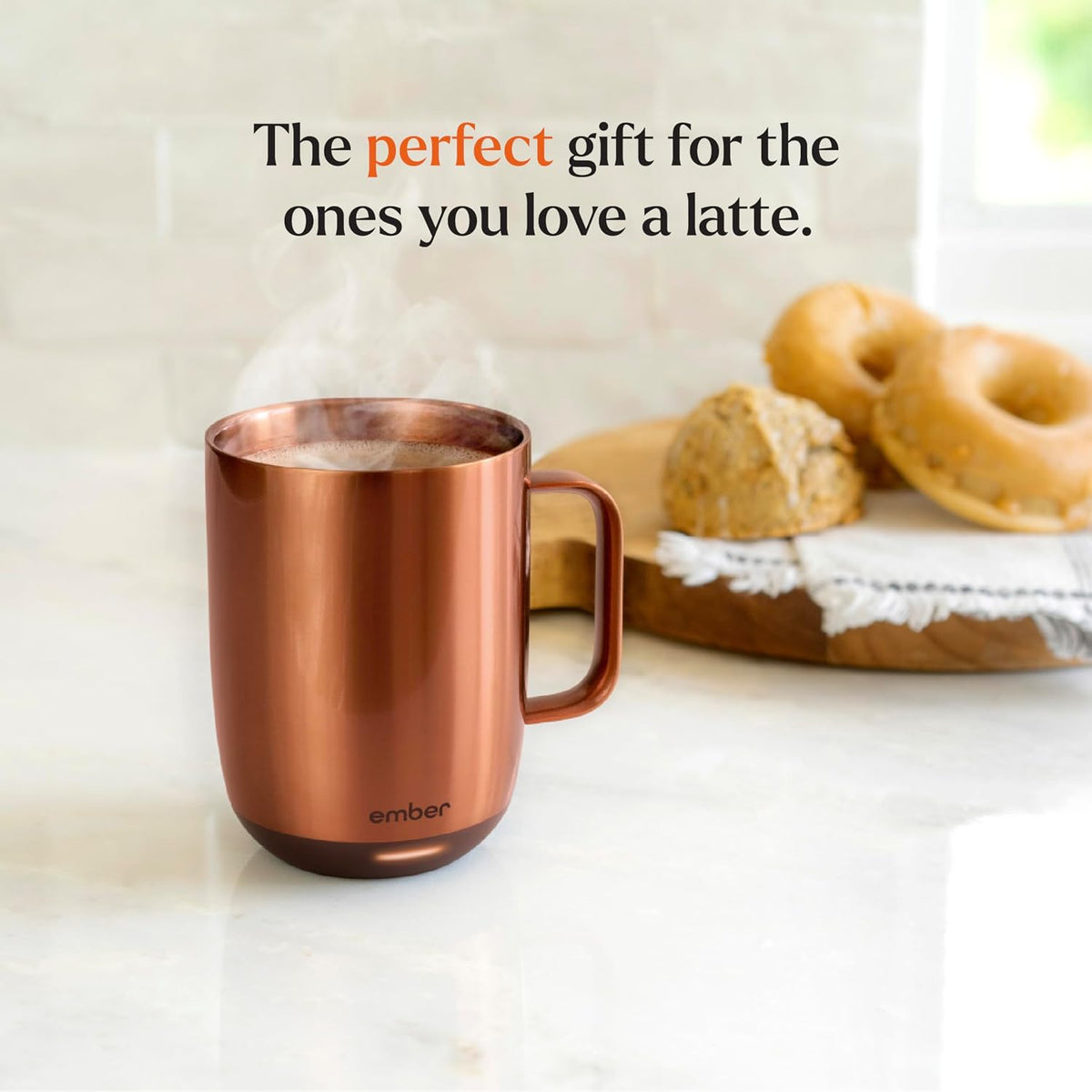 Temperature Control Smart Mug 2, 14 Oz, App-Controlled Heated Coffee Mug with 80 Min Battery Life and Improved Design, White